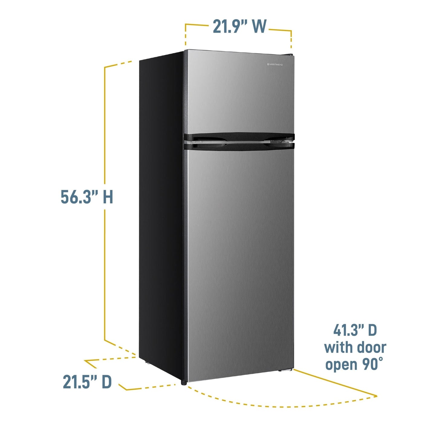 West Bend 7.5 cu. ft. Wohnung Größe Kühlschrank