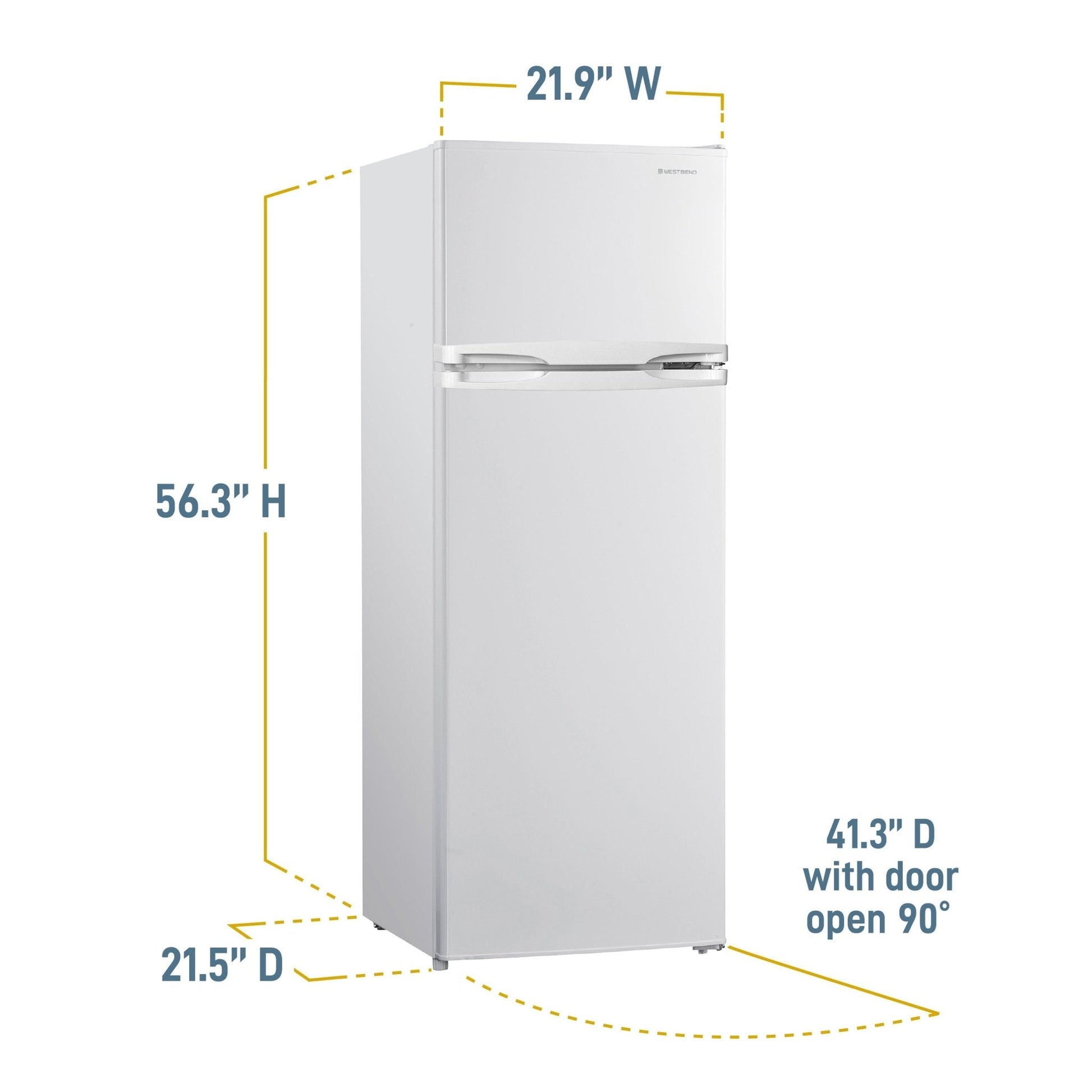 West Bend 7.5 cu. ft. Wohnung Größe Kühlschrank