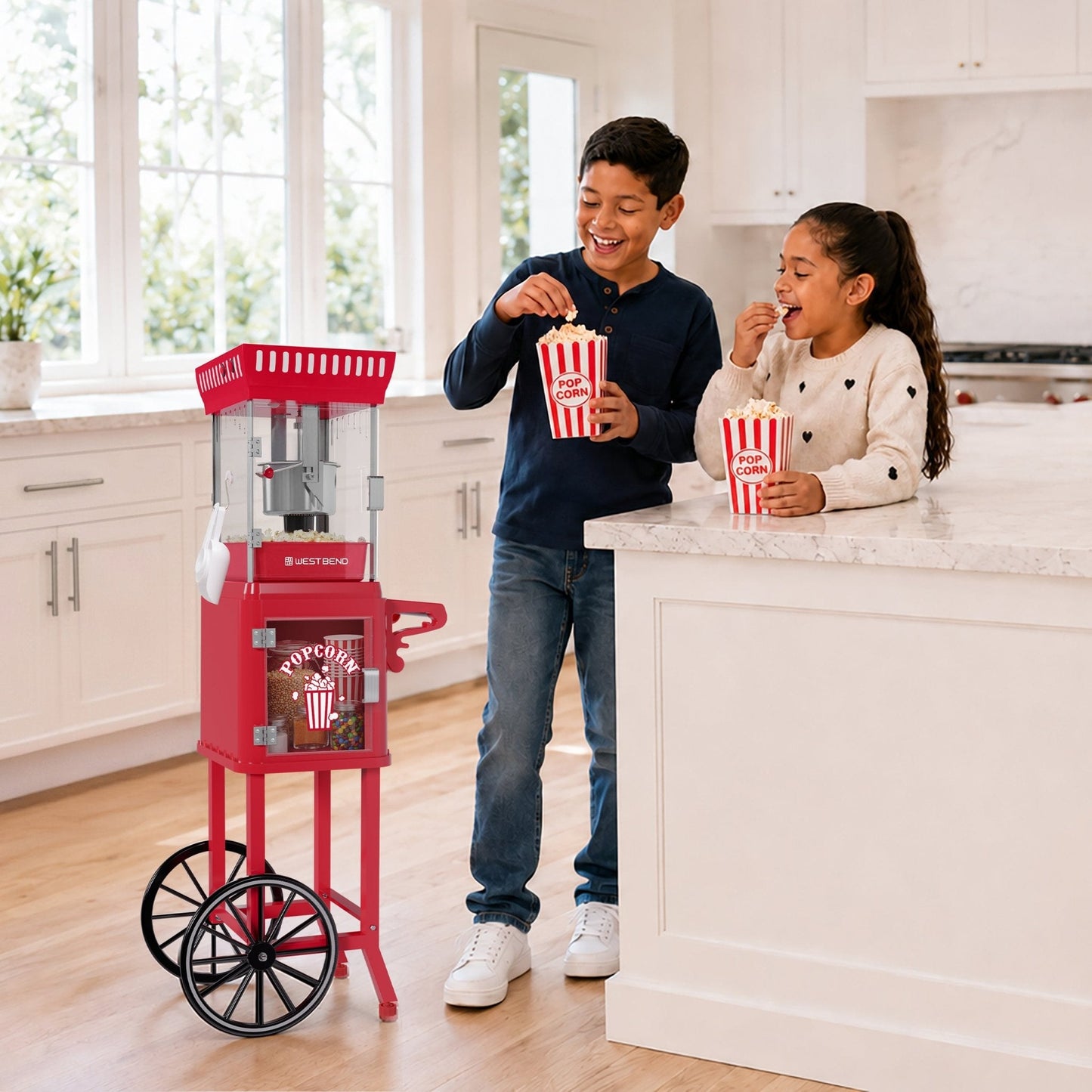 West Bend Popcorn Cart mit 71 g Kettle