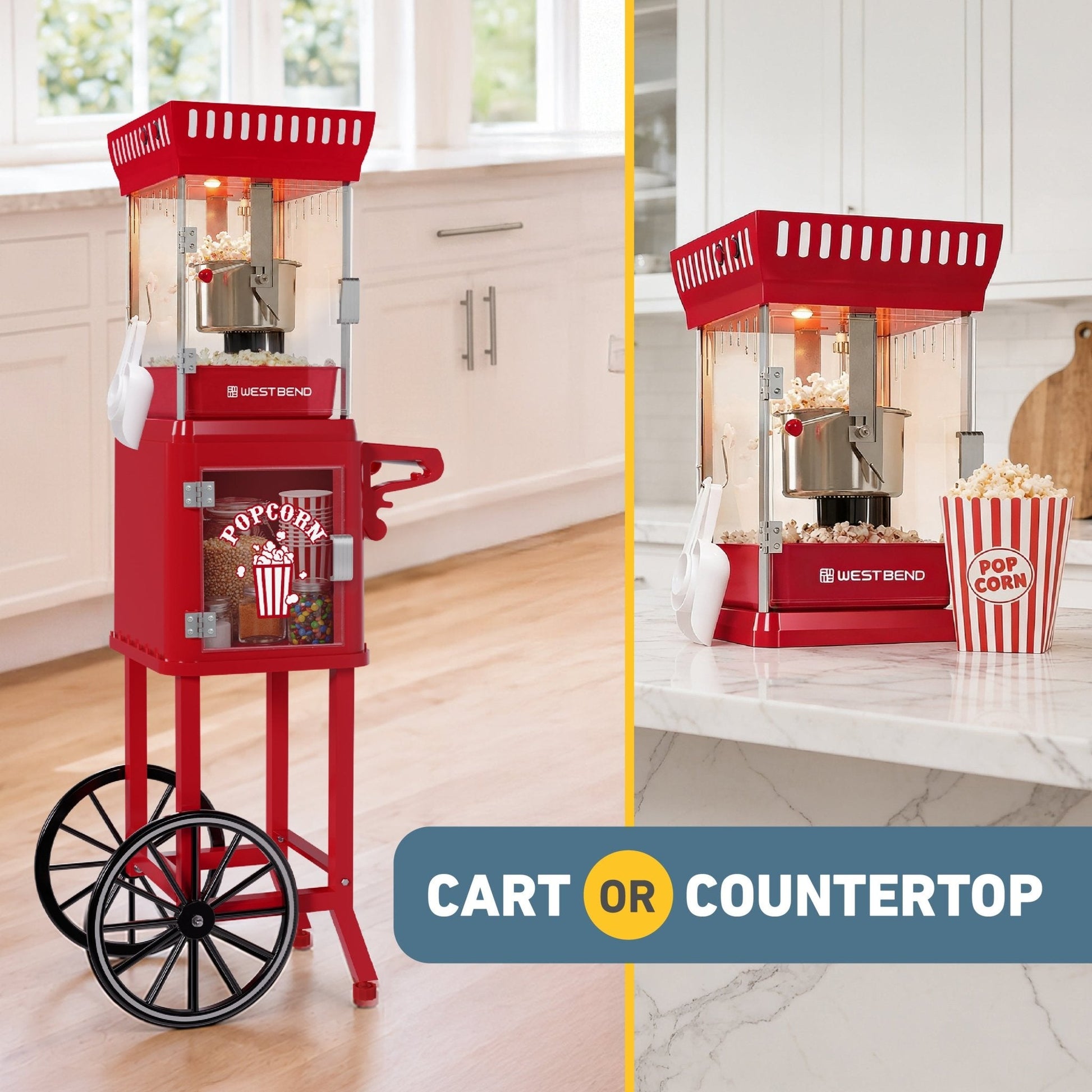 West Bend Popcorn Cart mit 71 g Kettle