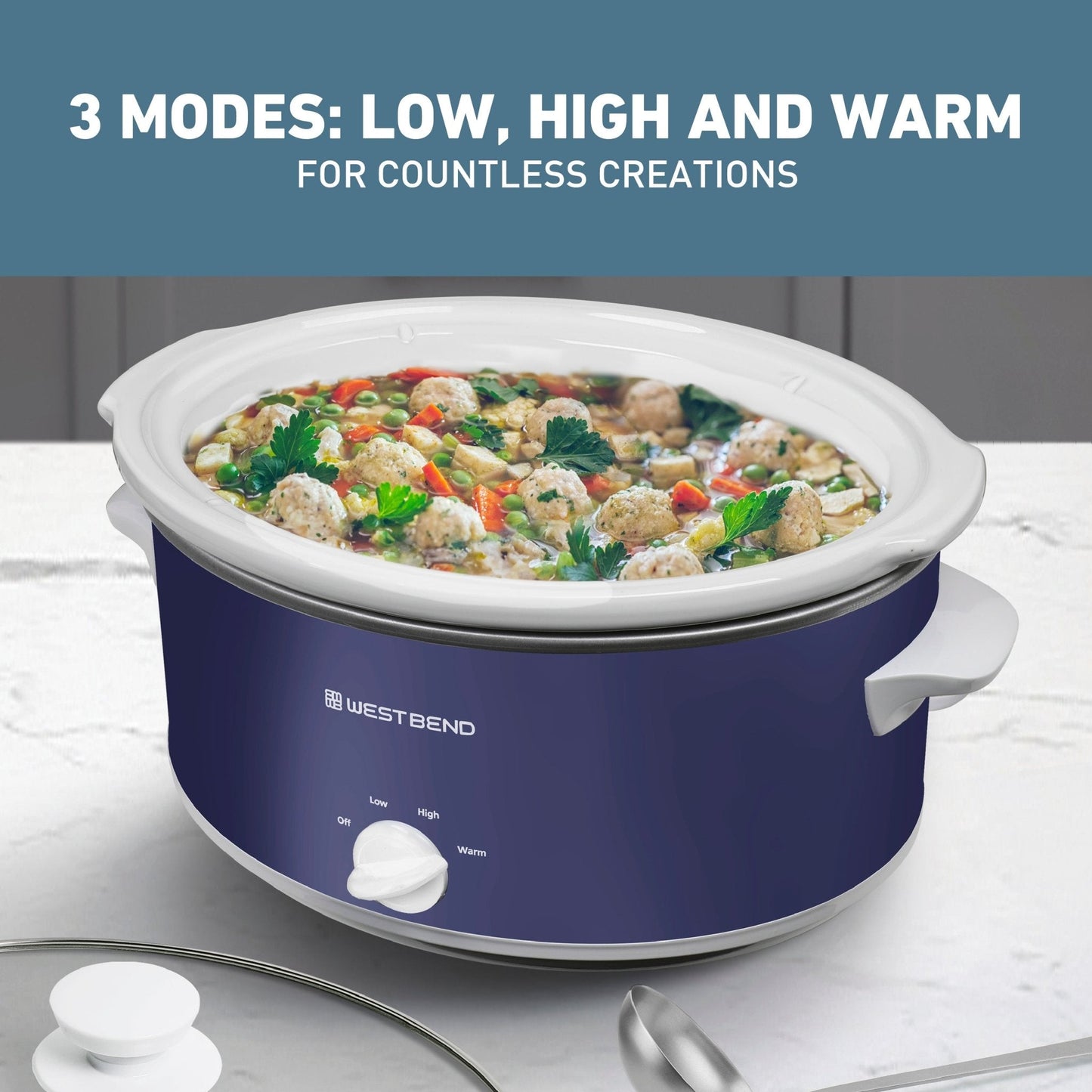 West Bend Slow Cooker, 6 Qt. Kapazität