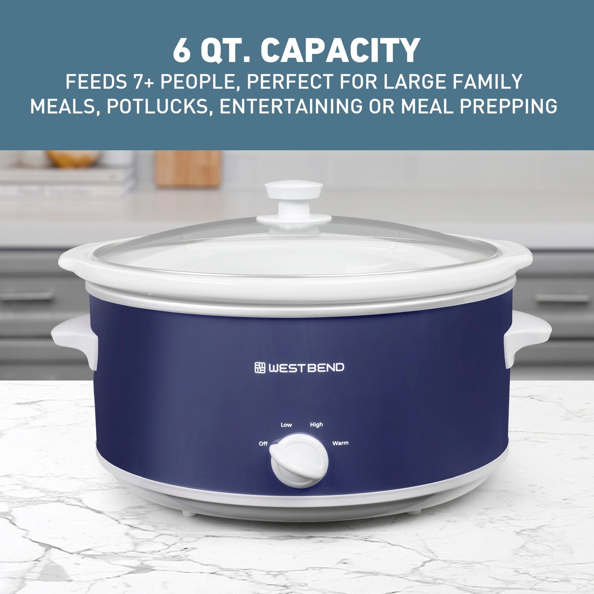 West Bend Slow Cooker, 6 Qt. Kapazität