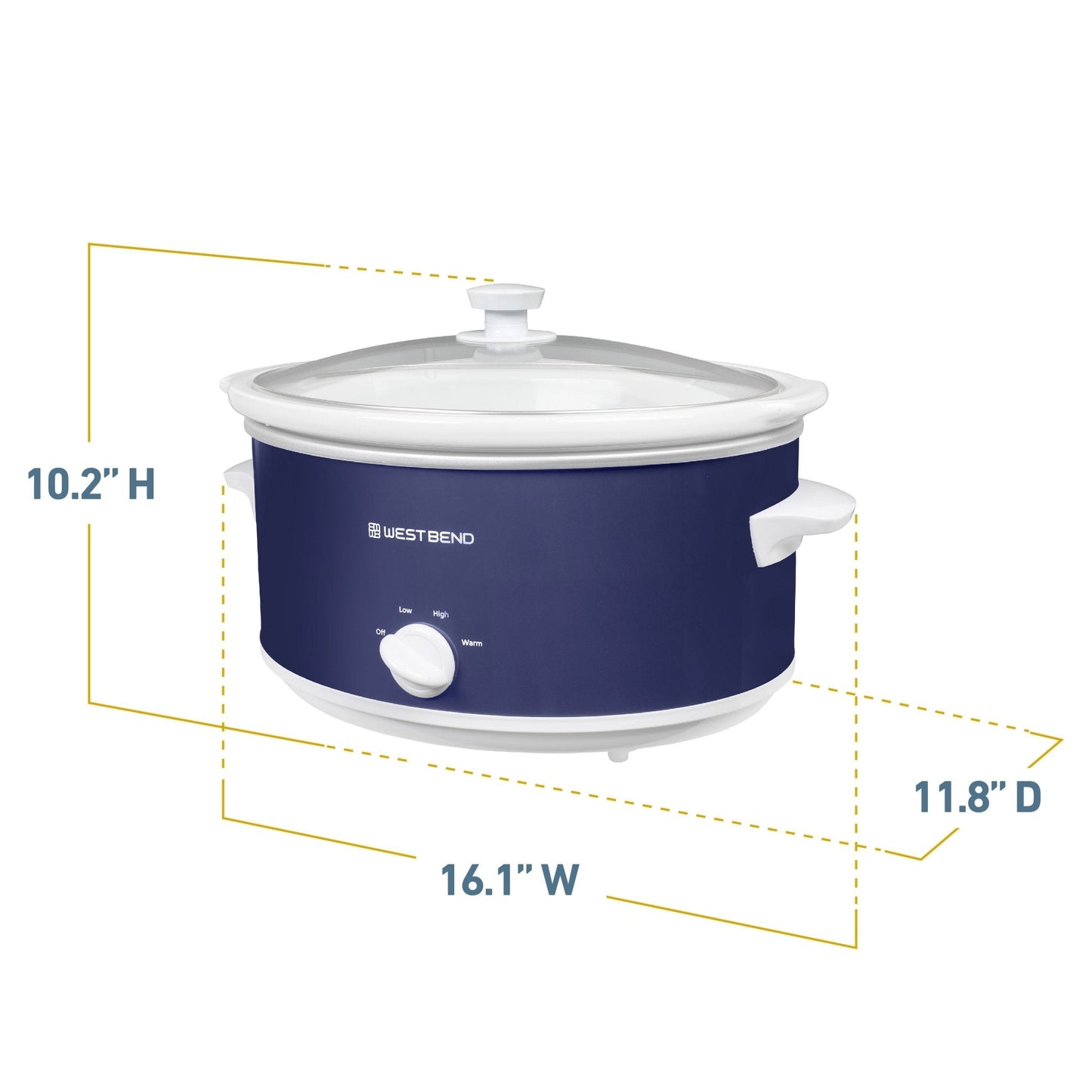 West Bend Slow Cooker, 6 Qt. Kapazität