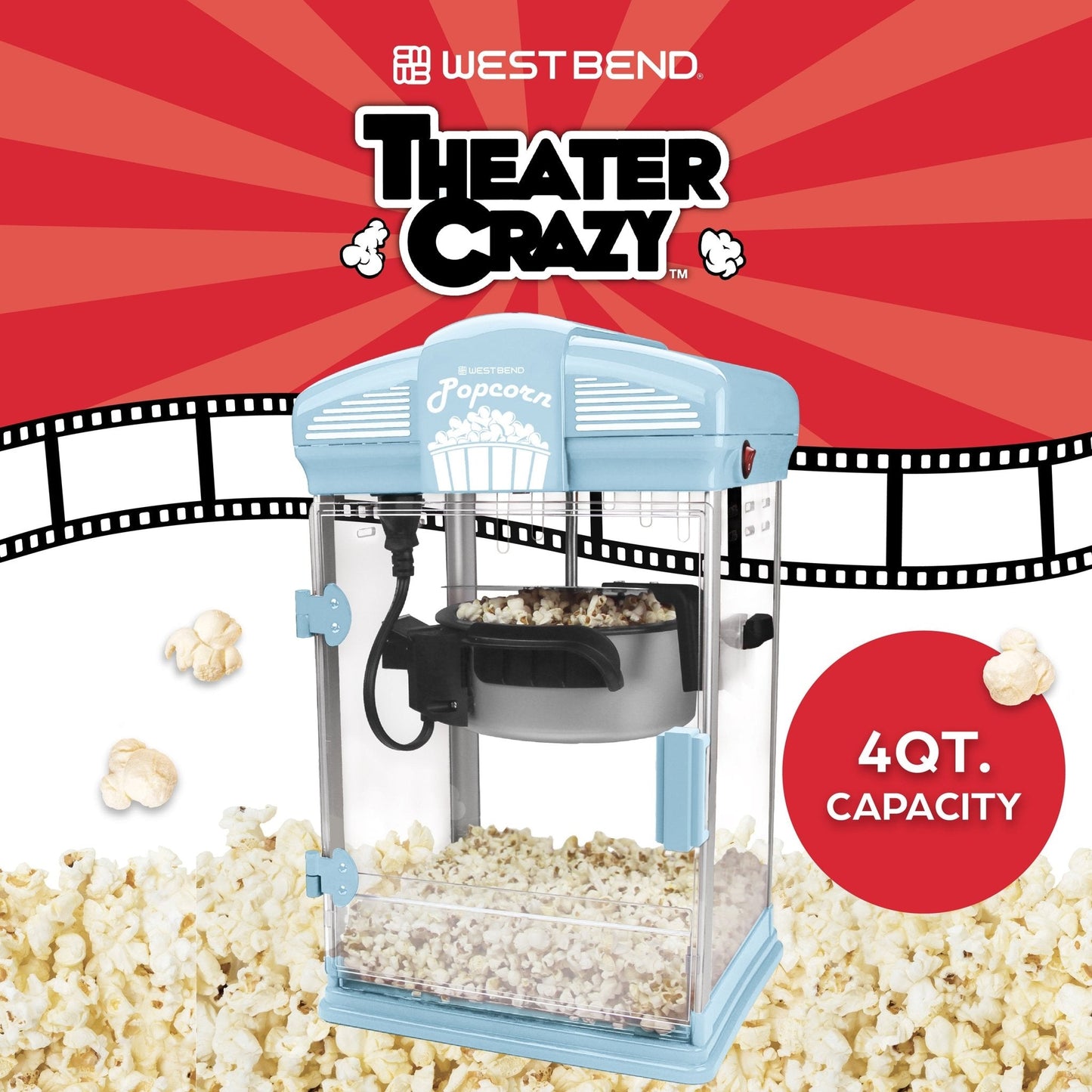 West Bend Theater Crazy Hot Oil Popcorn Maker