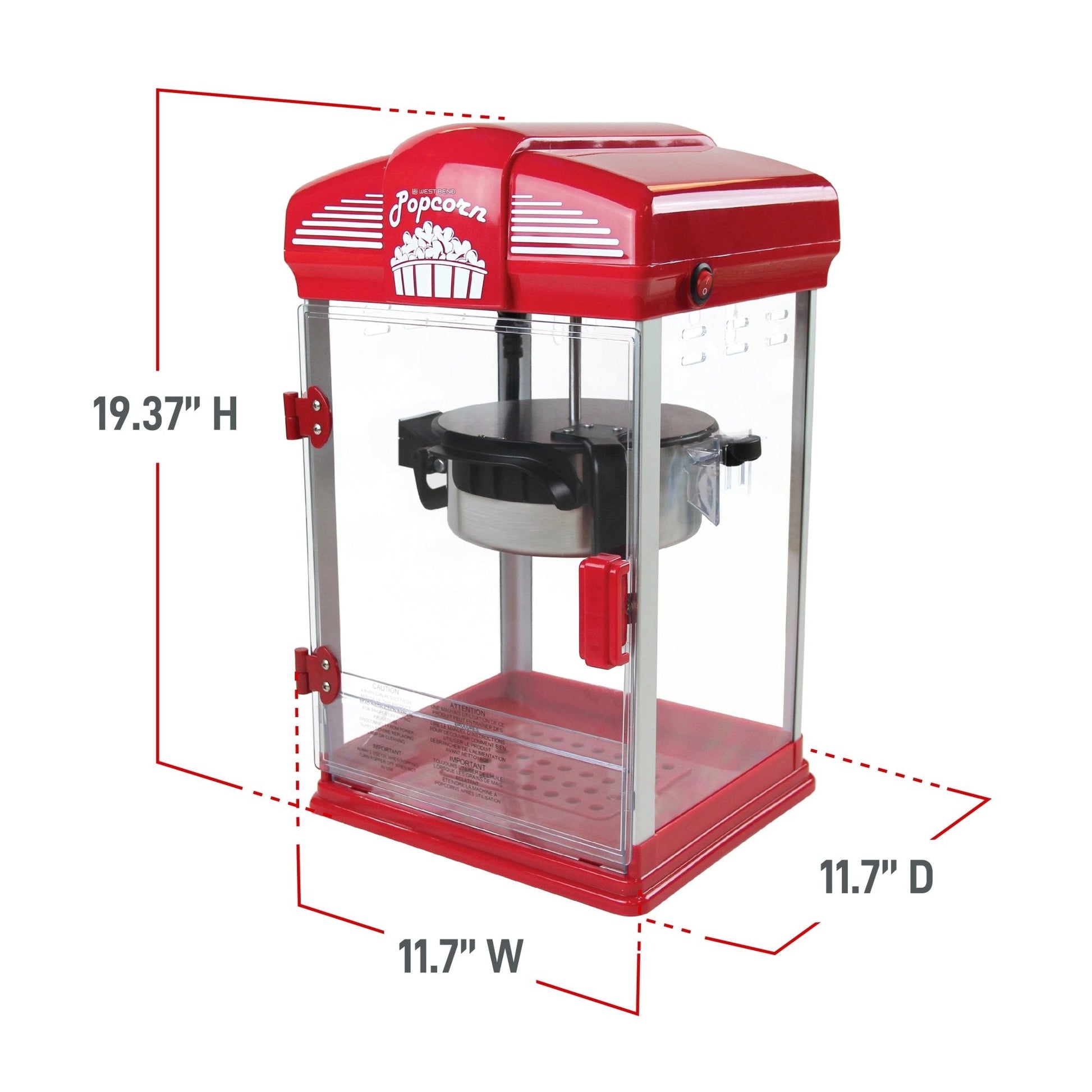 West Bend Theater Crazy Stirring Oil Popcorn Maker, 4 Qt. Kapazität