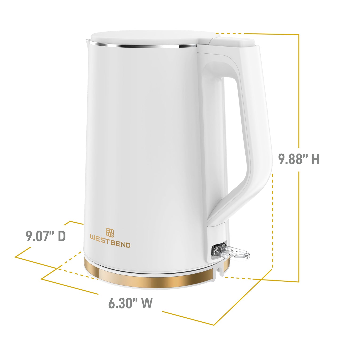 West Bend Timeless Electric Kettle, 1,5 Liter Kapazität