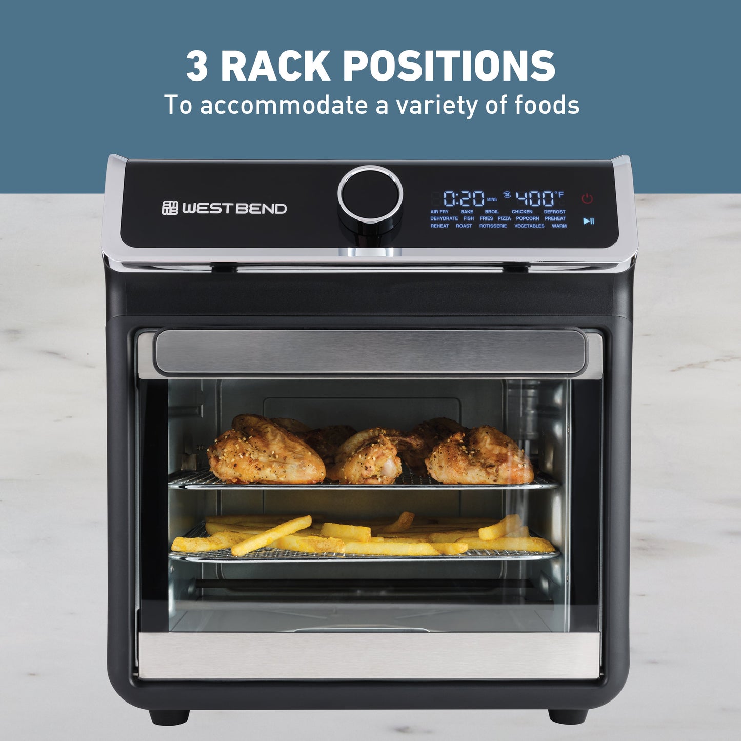 West Bend 15 Qt. Air Fryer Ofen mit 16 Presets