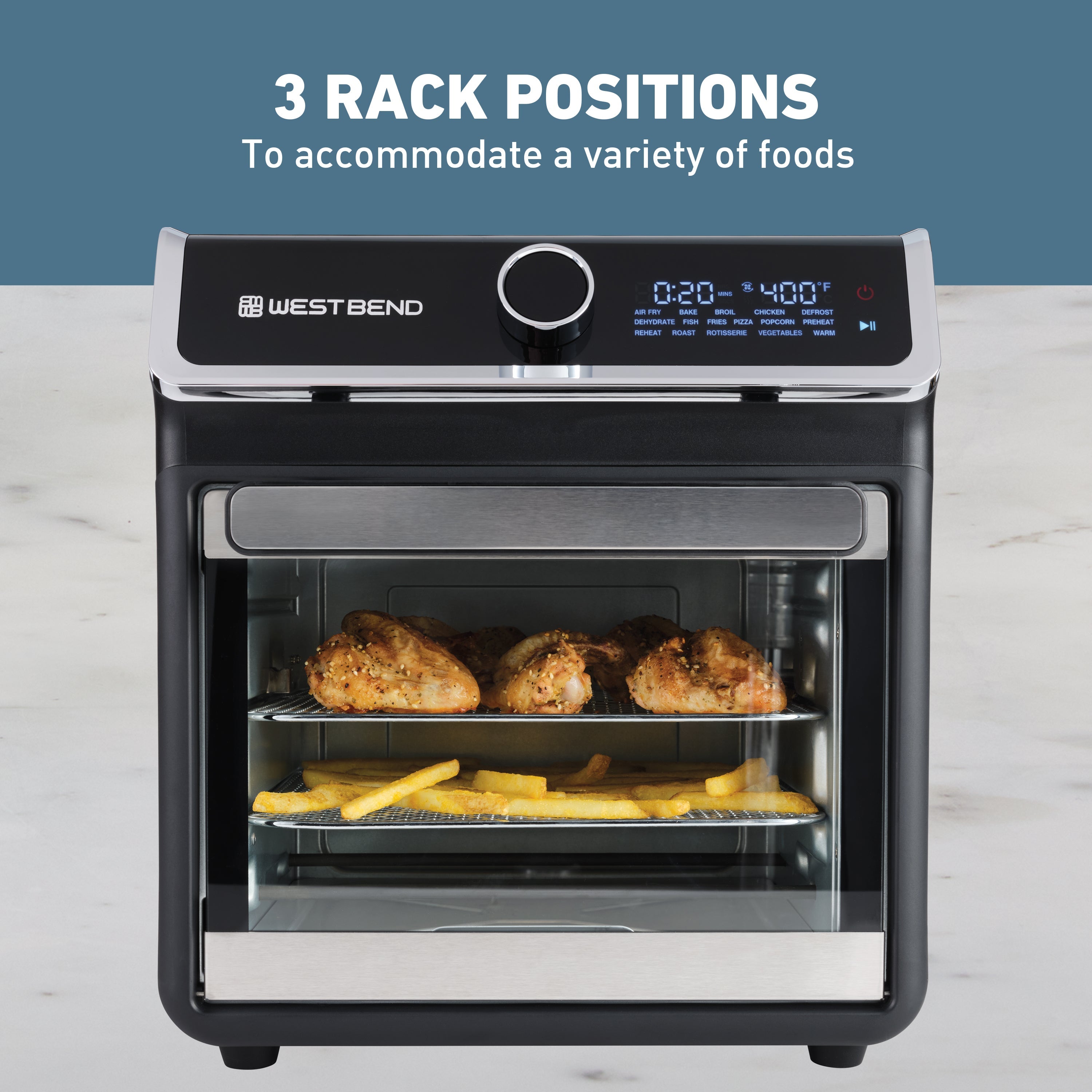 West Bend 15 Qt. Air Fryer Ofen mit 16 Presets