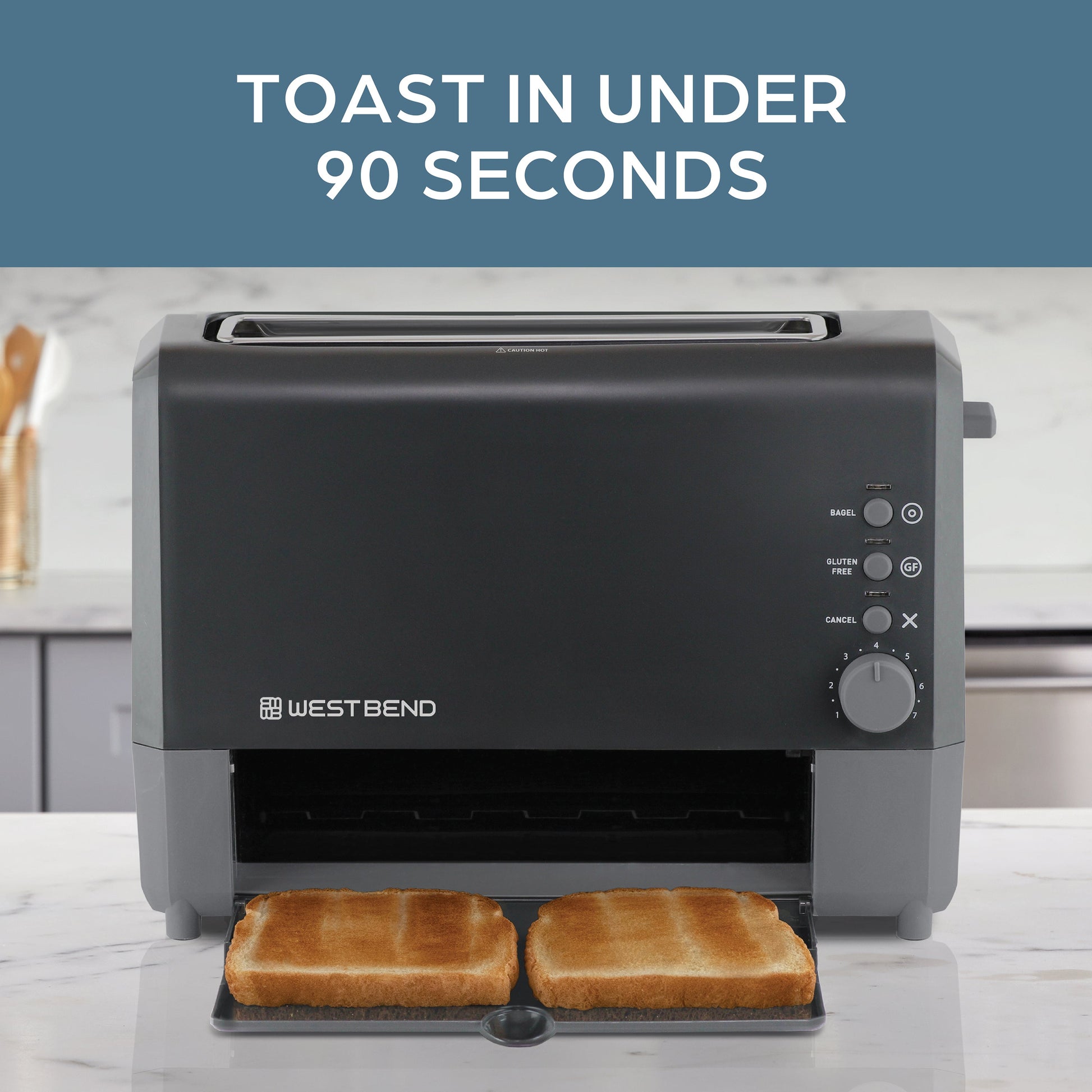 West Bend QuikServe 2-Slice Toaster mit extra breiten Slots